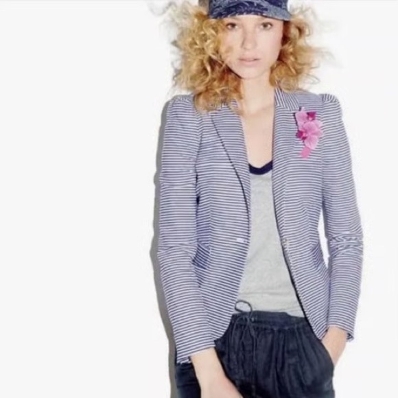 JCREW Seersucker Striped Jacket - Picture 4 of 4